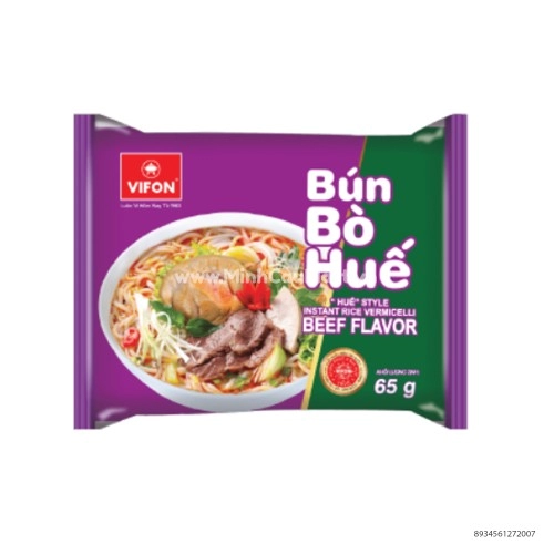 Bún Bò Huế Vifon Gói Màu Tím 65g Bún Bò Huế Vifon Gói Màu Tím 65g